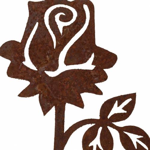Floristik24 Metalstik rose patina metal 20cm × 8cm 12stk