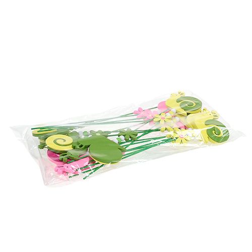 Floristik24 Stik snegl farverig ass. 7,5 cm 16 stk