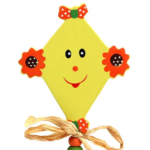 Floristik24 Stik til blomster dragon gul L31cm 4stk