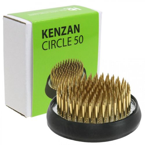 Artikel Pindsvin, Kenzan, Ikebana, sølv metal arrangement base, rund Ø5cm