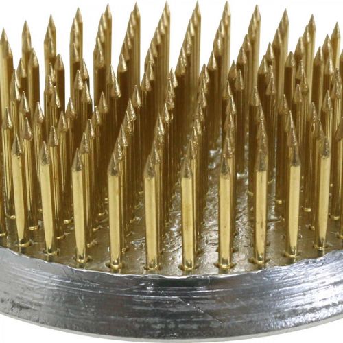Artikel Plug-in pindsvin Kenzan rund blomst pindsvin sølv messing Ø60mm