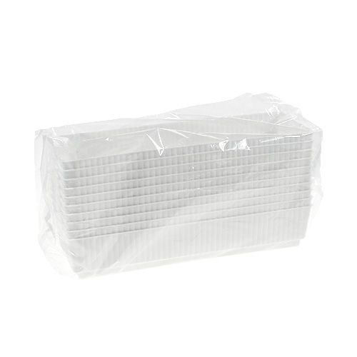 Floristik24 Fatbakke vådskum 23 x 8 x 4,5 hvid 10 stk
