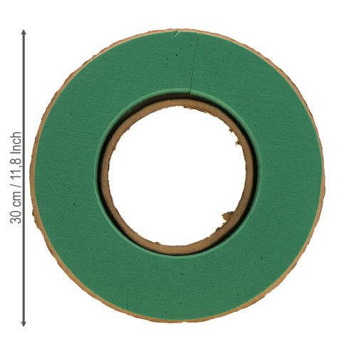 Artikel Blomsterskumkrans våd blomsterskum på pap Ø30cm 2 stk.