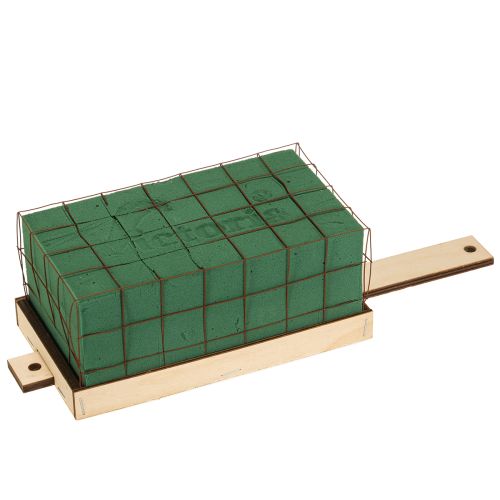Blomsterskumsten Florette Eco træbase 18×10 cm