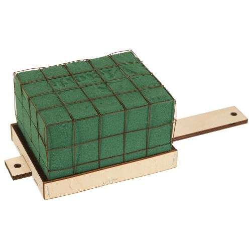 Blomsterskumstensbund af træ Florette Eco 12×10 cm