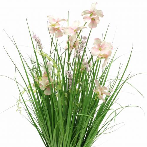 Floristik24 Deco stående buket med eng blomster kunst pink 51cm