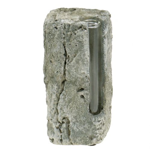 Floristik24 Betonvase med reagensglas H15cm 3stk