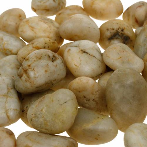 Floristik24 River Pebbles naturlig creme 2-4cm 1kg
