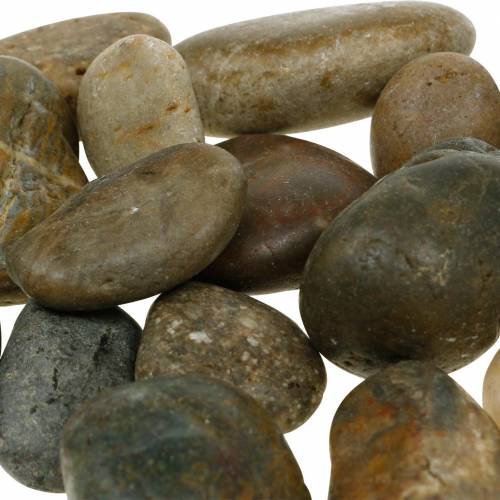 Floristik24 River Pebbles Naturlig Lys og Mørk 3-6cm 1kg