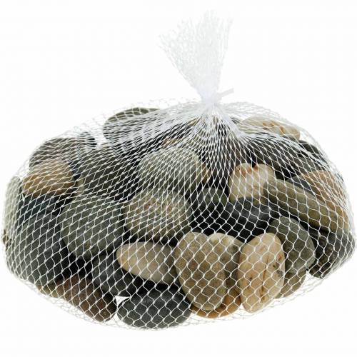 Artikel River Pebbles Naturlig Lys og Mørk 2-3 cm 1 kg