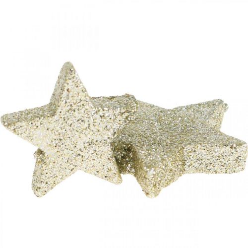 Floristik24 Scatter dekoration Jule scatter dekoration stjerner i guld Ø4/5cm 40p