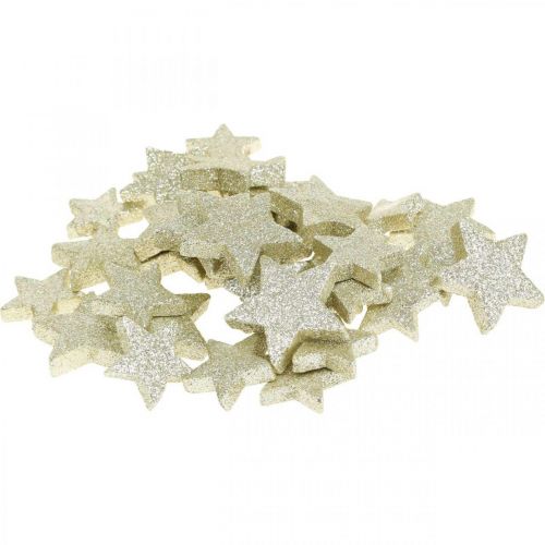 Floristik24 Scatter dekoration Jule scatter dekoration stjerner i guld Ø4/5cm 40p