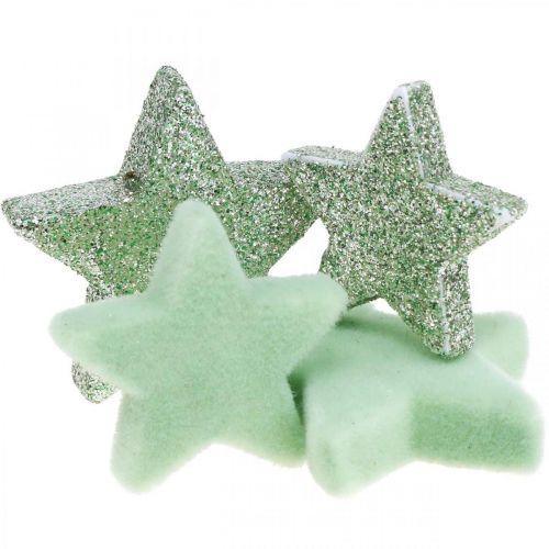 Artikel Scatter dekoration Julestjerner spredte stjerner grøn Ø4/5cm 40 stk