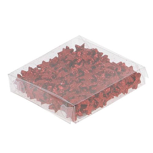 Artikel Stjerneglitter 1,5cm til drysning rød 144stk
