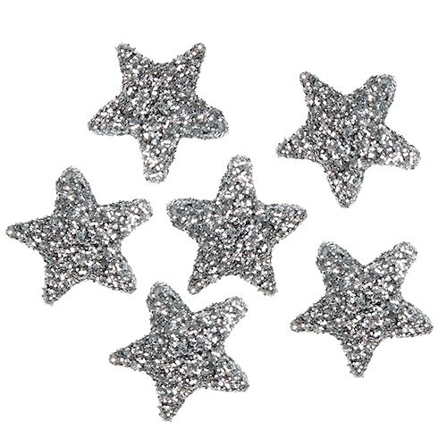 Artikel Stjerneglitter 1,5cm til overdrysning af sølv 144 stk