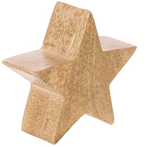 Dekorativ stjernefigur, borddekoration, 10 cm, 3 stk. | Floristik24.dk