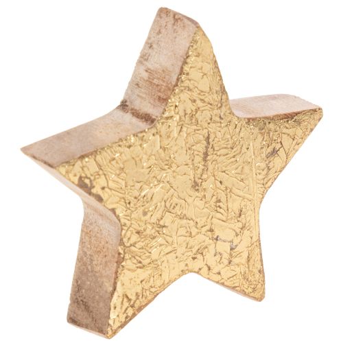 Dekorativ skinnende stjerne til borddekoration, 5 cm, 9 stk.