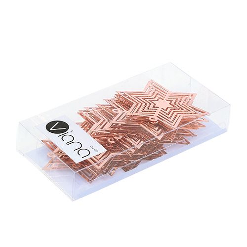 Floristik24 Stjernemetal kobber 6 cm 24stk