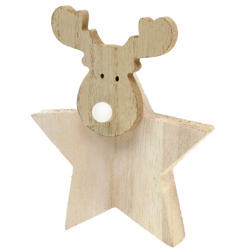 Floristik24 Reindeer Juledekoration træ 14cm x 17cm