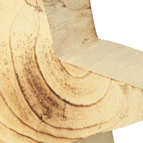Artikel Stjerne lavet af træ Træstjerne til stående Paulownia natur 30cm