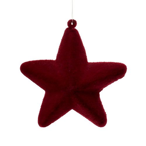 Stjerne flok mørkerød 10 cm