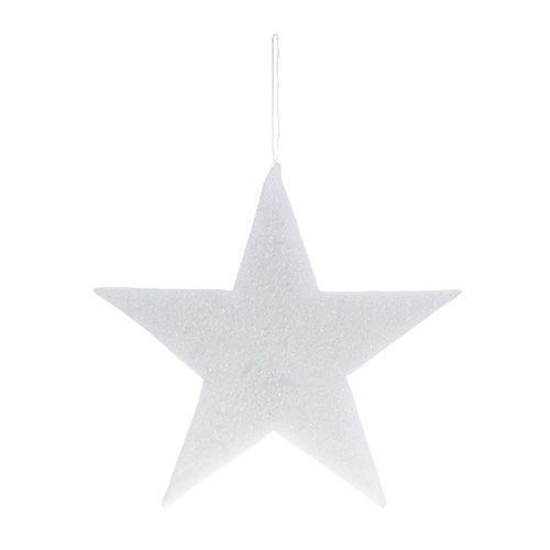Floristik24 Stjerne til hængende hvid 37cm L48cm 1p