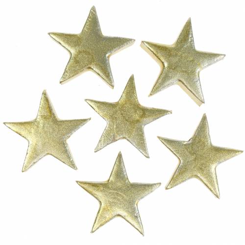 Floristik24 Deco stjerner guld 4cm 12stk