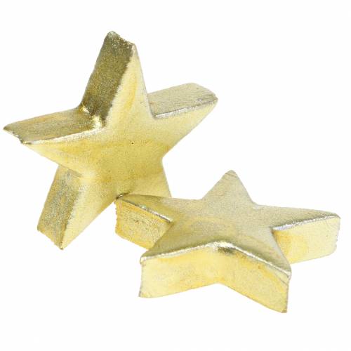 Floristik24 Deco stjerner guld 4cm 12stk