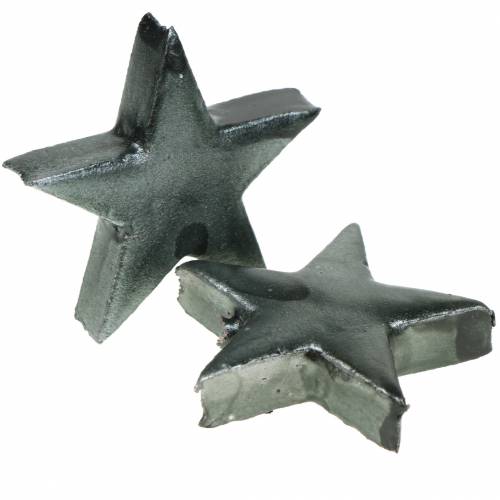 Floristik24 Dekorative stjerner grå 4cm 12 stk