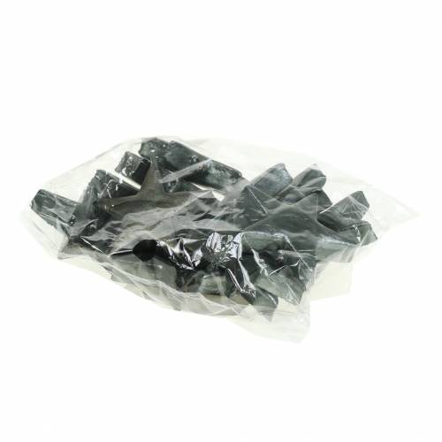 Floristik24 Dekorative stjerner grå 4cm 12 stk