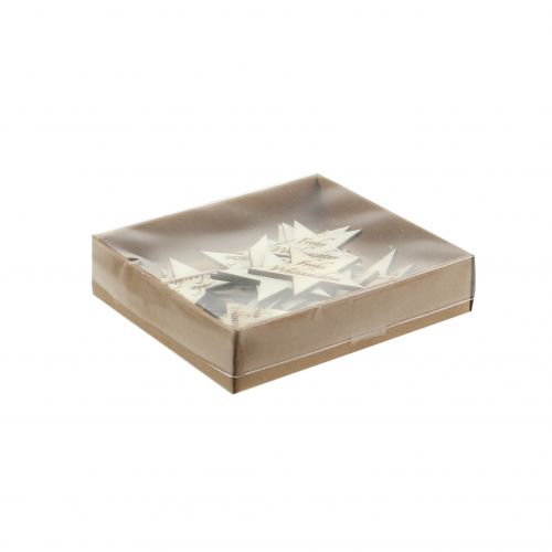 Floristik24 Star Glædelig Jul Natur 5cm 30stk
