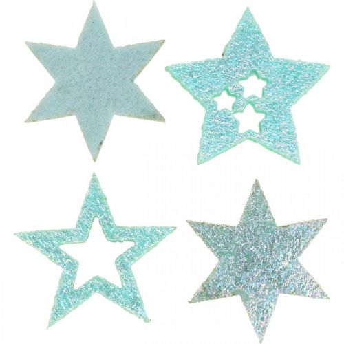 Floristik24 Dekorative stjerner til kunsthåndværk Mint selvklæbende skumgummi 4cm 36stk