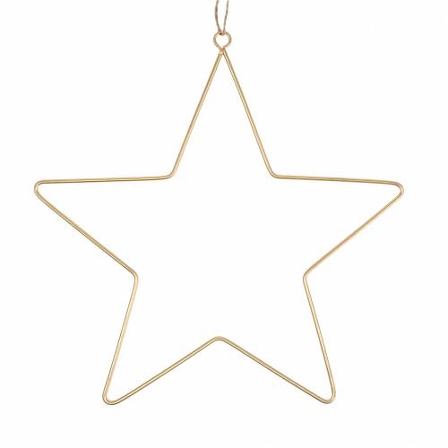 Artikel Dekorationsstjerne til ophængning af gyldent metal Ø35cm 4stk