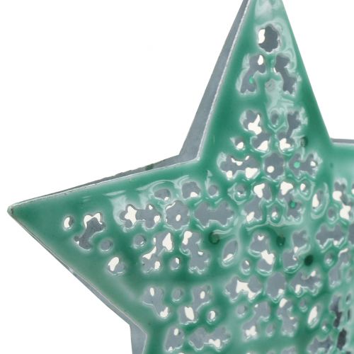 Artikel Stjerne mintgrøn til ophæng 9,5cm 1 stk