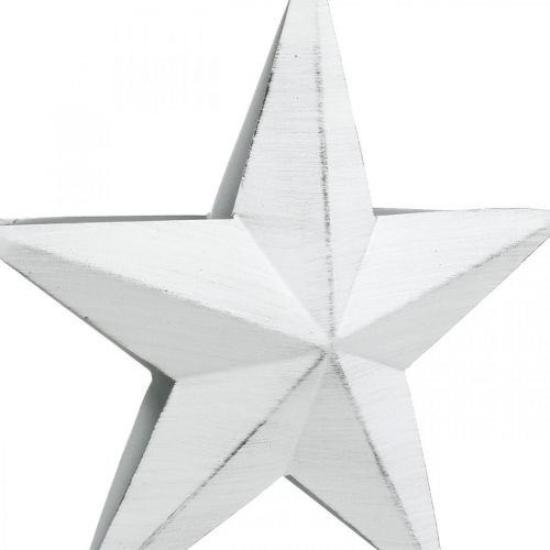 Floristik24 Hængende stjerne, juletræspynt, metalpynt hvid 19,5 × 18,5 cm