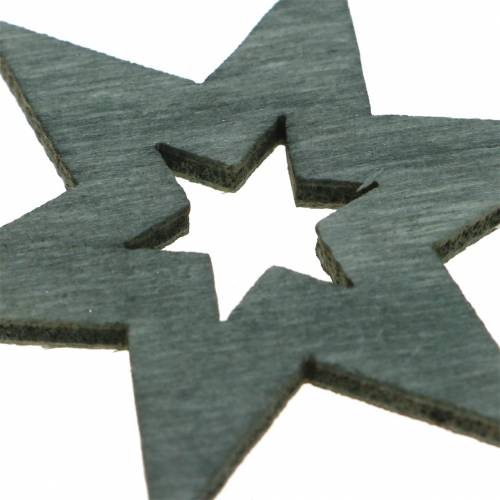 Floristik24 Scatter dekoration stjerne sort, sølv, mørkegrå assorteret 4cm 72 stk