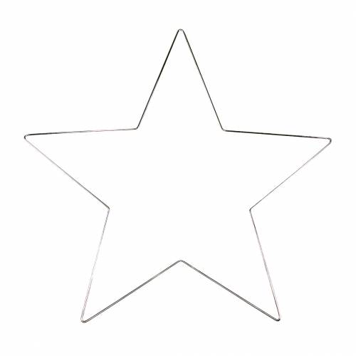 Floristik24 Dekorativ stjerne sølv 40cm 4stk