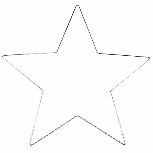 Floristik24 Dekorativ stjerne sølv 50cm 4stk
