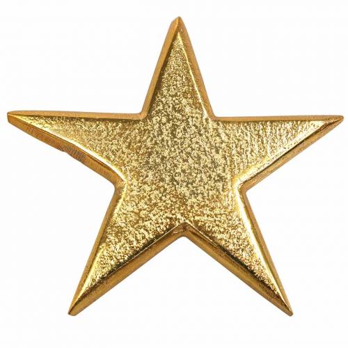 Floristik24 Gyldne metalstjerner 7,8×7,4cm/6,4×6,2cm 8 stk