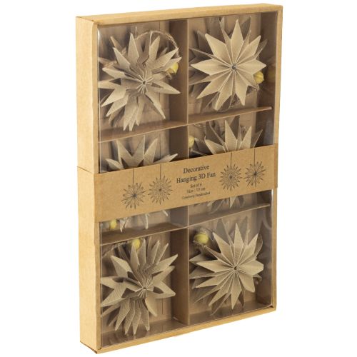 Artikel Papirstjerner med jutesnor til festlig dekoration