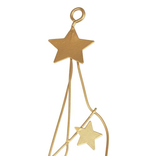 Floristik24 Stjernedekoration dekorationsbøjle julemetal guld 85cm