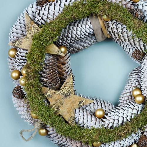 Floristik24 Træstjerner med glitterindlæg til ophængning af naturligt mangotræ 6,4-7,1 cm × 7-7,8 cm 3 stk.