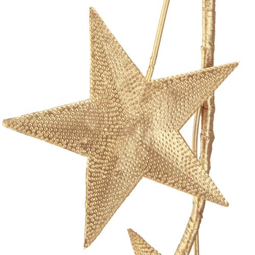 Artikel Stjerneguirlande til jul metal guld L180cm