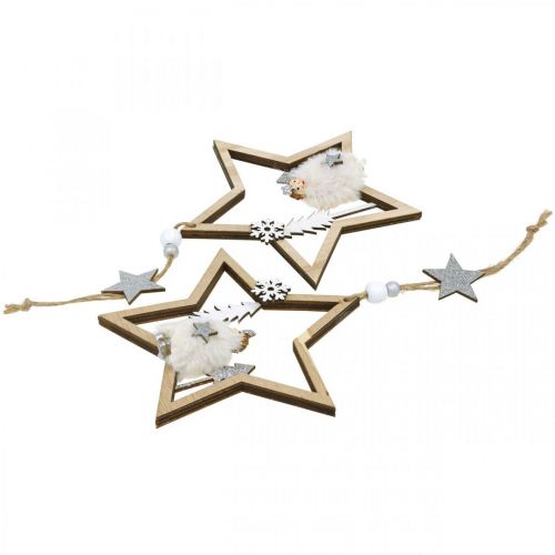 Artikel Juledekoration stjerne træ deco bøjle Ø13,5cm 4stk