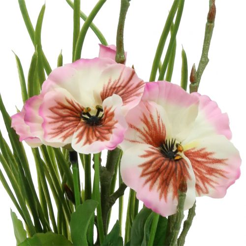 Floristik24 Stedmoderblomst med moskugle pink 31cm