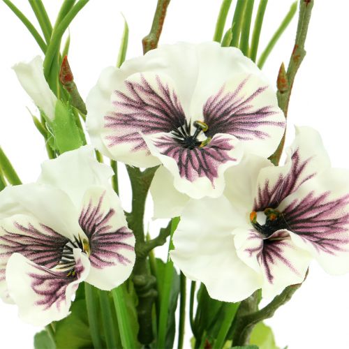 Floristik24 Stedmoderblomst med moskugle hvid 31cm