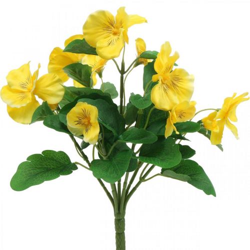 Floristik24 Kunstige Stedmoderblomster Gul Kunstig blomst til stikning 30cm