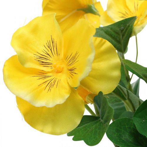 Floristik24 Kunstige Stedmoderblomster Gul Kunstig blomst til stikning 30cm