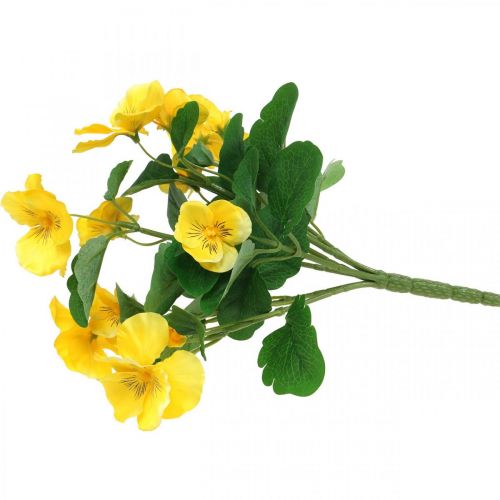 Floristik24 Kunstige Stedmoderblomster Gul Kunstig blomst til stikning 30cm