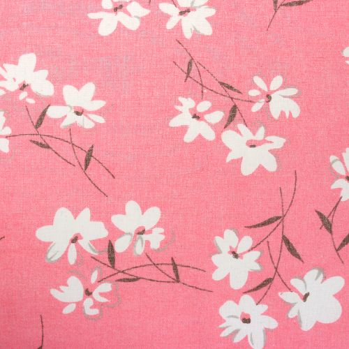 Artikel Dekorationsstof blomster lyserøde 30 cm x 3m